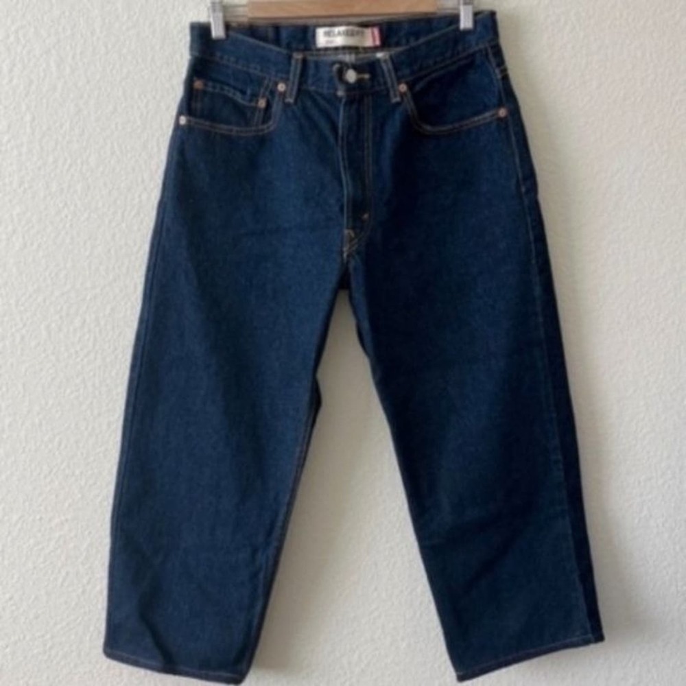 Levi's 550 Relaxed Fit Dark Wash Jeans 32x24 Waist 32. 24" Inseam